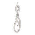 thumbnail image 1 of 925 Sterling Silver Initial O Shaped Pendant, 1 of 5