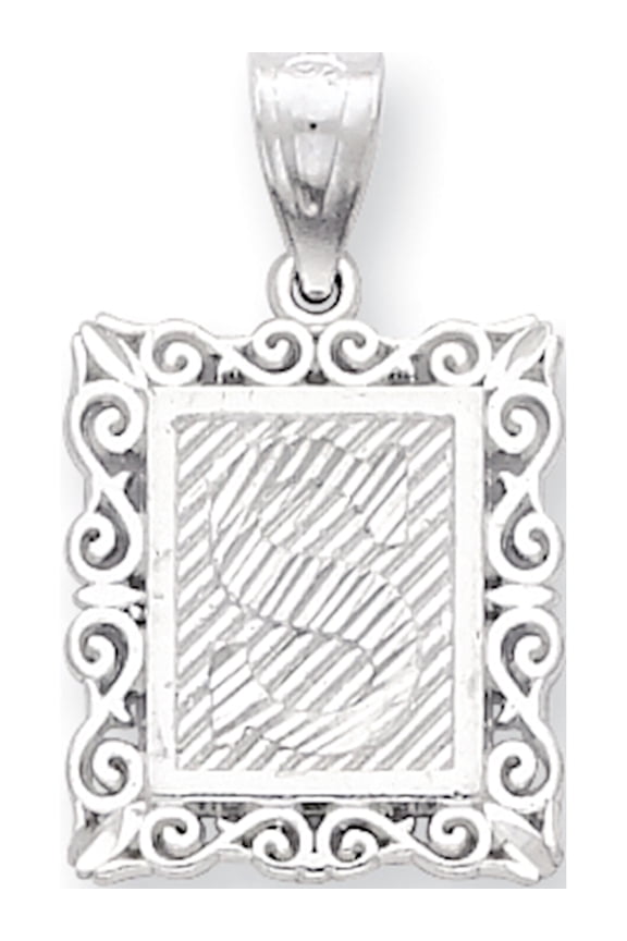 925 Sterling Silver Initial S (18x30mm) Pendant / Charm