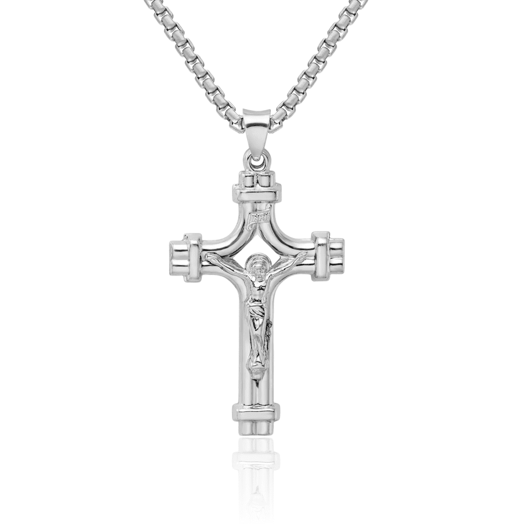 925 Sterling Silver Inri Lord Jesus Christ Crucifix Holy Cross Necklace ...
