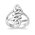 thumbnail image 1 of 925 Sterling Silver Interconnection Wicca Celtic Infinity Ring Size 8, 1 of 2