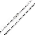 thumbnail image 1 of 925 Sterling Silver Italian 1.5mm Round Box Chain, FREE Microfiber Cloth, Solid Link Rhodium Mens Womens Necklace 16" - 30", Giorgio Bergamo, 1 of 7