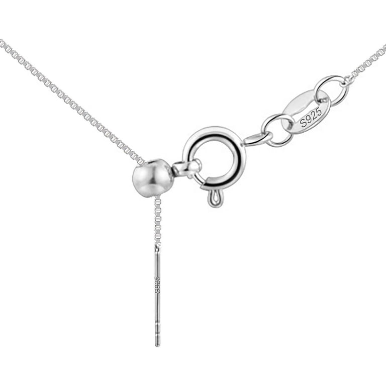 Box Chain Necklace .07mm Wide Sterling Silver Box Chain Necklace .07mm Wide Sterling Silver