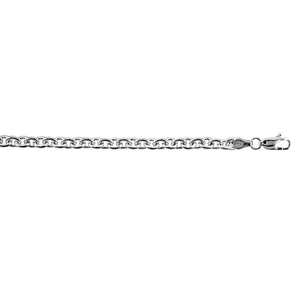 925 Sterling Silver Italian Fancy Cable Link Chain Bracelet 4.6mm