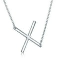 thumbnail image 1 of 925 Sterling Silver Italian High Polish 20mm Personalized Sideways Block Initials Chain Necklace Gift for Women, 1 of 5