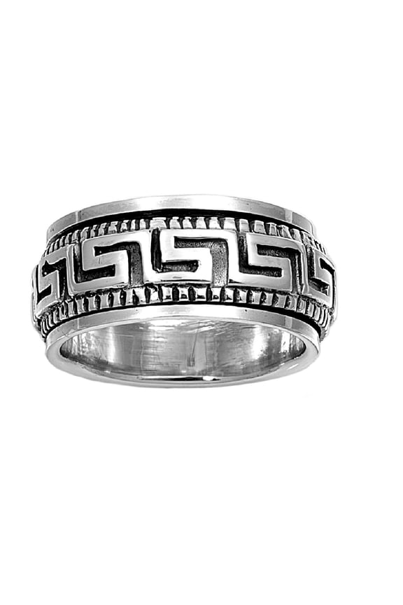 925 Sterling Silver Italian Pattern Fashion Style Ring Size 10