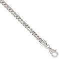thumbnail image 1 of 925 Sterling Silver Italian Rhodium Finish Franco Chain Link Necklace 4.2mm, 1 of 1