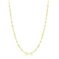thumbnail image 1 of 925 Sterling Silver Italian Rhodium Plated/14K Gold Plated/14K Rose Gold Plated 2mm Flat Mirror Oval Chain Necklace Jewelry for Women or Teens, 1 of 5