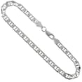 thumbnail image 1 of 925 Sterling Silver Italian Solid Flat Mariner Link Chain Necklace 5.8mm, 1 of 2