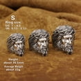 thumbnail image 1 of 925 Sterling Silver Jesus Christ Ring Biker Punk Jewelry TA400 Small Model US Size 8.5, 1 of 17