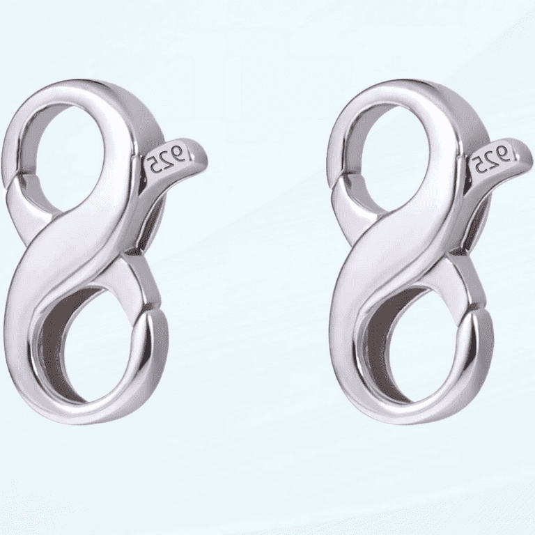 925 Sterling Silver Jewelry Clasp Repair Kit Double Opening