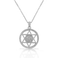 thumbnail image 1 of 925 Sterling Silver Jewish Star of David White CZ Womens Pendant Necklace, 1 of 4