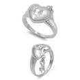 thumbnail image 1 of 925 Sterling Silver Keys to the Heart Kingdom Ring Size 4, 1 of 2