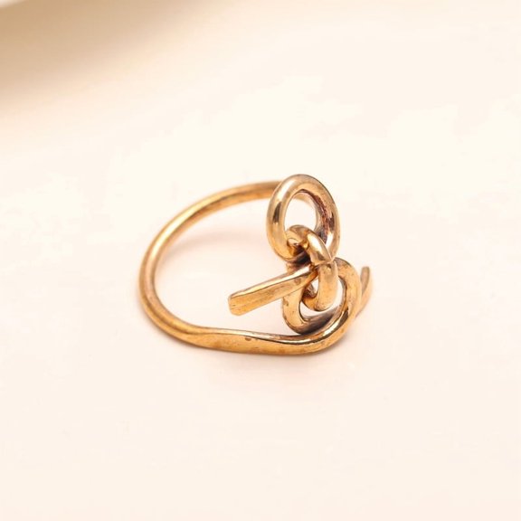 925 Sterling Silver Knot Minimalist Statement Ring – Sleek Handcrafted Design, Perfect for Daily Wear