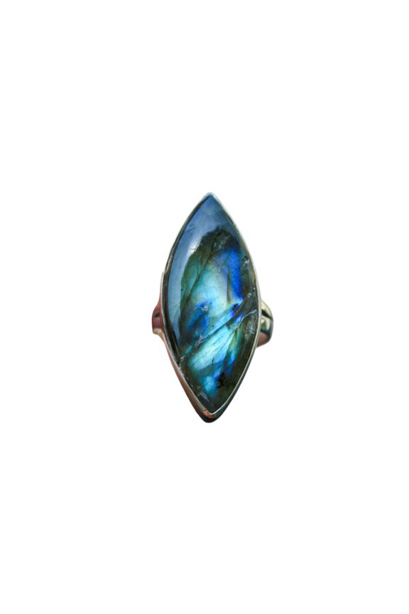 925 Sterling Silver Labradorite Ring for Women – Handmade Natural Gemstone (10)