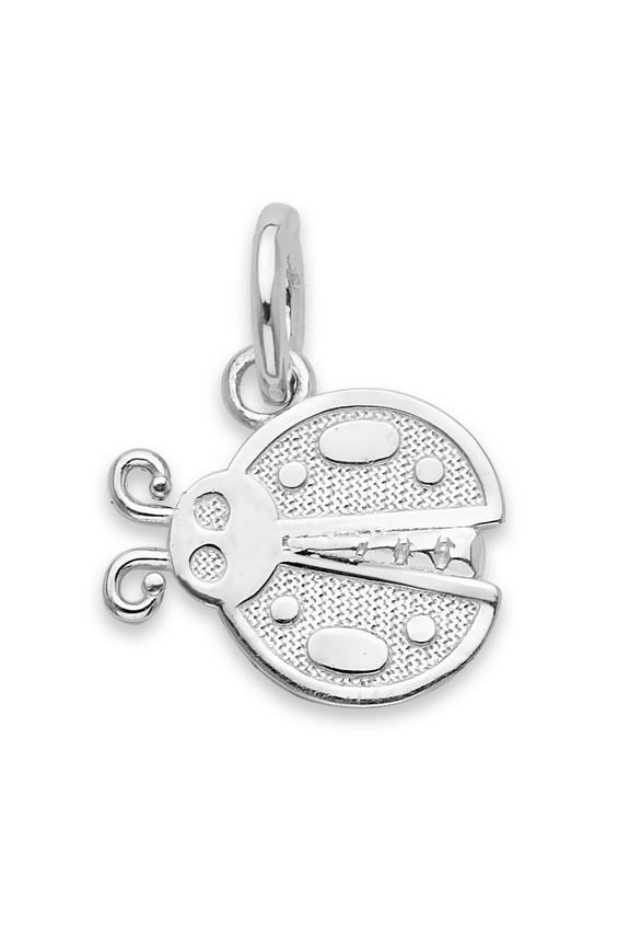 925 Sterling Silver Ladybug Charm - Cute Good Luck Jewelry Gifts for Her