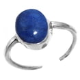 thumbnail image 1 of 925 Sterling Silver Lapis Lazuli Gemstone Handmade Adjustable Toe Ring, 1 of 4
