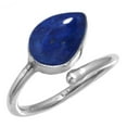 thumbnail image 1 of 925 Sterling Silver Lapis Lazuli Gemstone Handmade Adjustable Toe Ring, 1 of 4