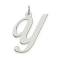thumbnail image 1 of 925 Sterling Silver Large Fancy Script Initial Y Charm Pendant, 1 of 3
