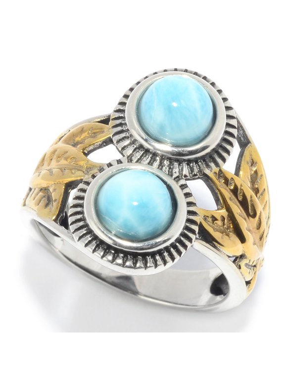925 Sterling Silver Larimar Ring