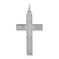 thumbnail image 1 of 925 Sterling Silver Laser Designed Cross Shaped Pendant, 1 of 5