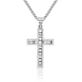 thumbnail image 1 of 925 Sterling Silver Latin Mexican Holy Cross Necklace Religious Chain Pendant Jesus Christ Charm, 1 of 13