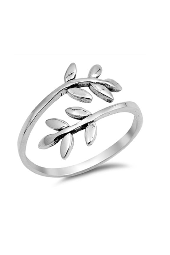 925 Sterling Silver Leaves And Branches Ring Size 5