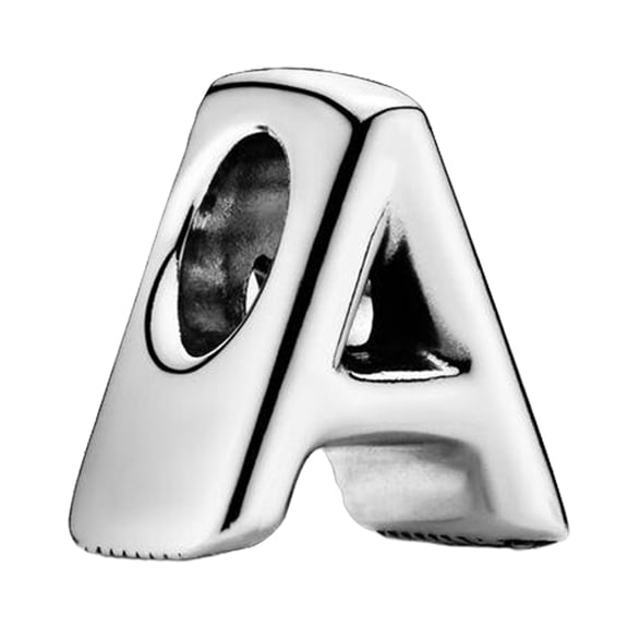 925 Sterling Silver Letter of Alphabet Suitable for DIY Charm Bead for Bracelet Bangle Pendant Jewelry