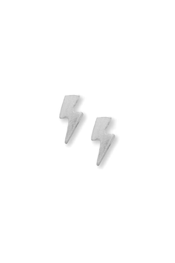 925 Sterling Silver Lightning Bolt Stud Earrings 5.8mm X 2.5mm Stud Earring for Women