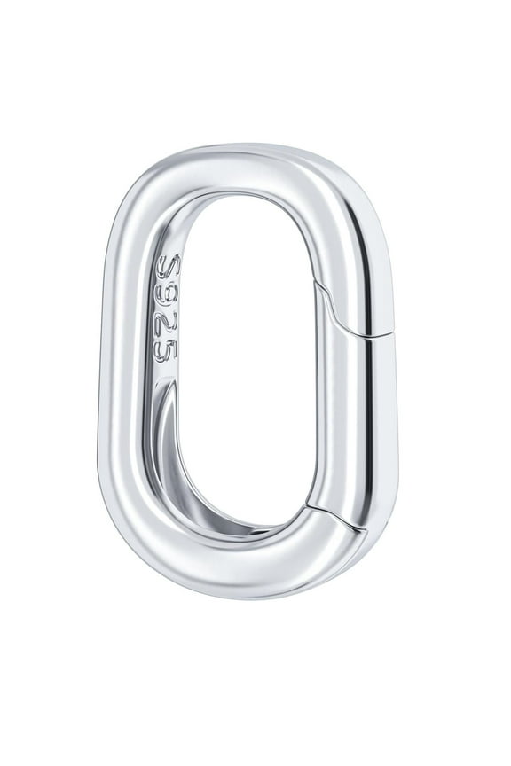 925 Sterling Silver Lobster Clasp Tiny Oval Pearl Carabiner Necklace Shortener Enhancer Connector Extender Spring Ring for Jewelry Finding Necklace Bracelet Keychain