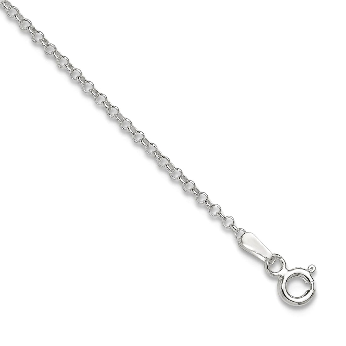 925 Sterling Silver Lobster Claw Closure 1.5mm Rolo Chain Anklet 9 Inch Spring-Ring Anklet for Women and Men
