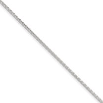 925 Sterling Silver Lobster Claw Closure 2.15mm Sparkle Cut Round Spiga Chain Bracelet 7 Inch - Link Bracelet for Women