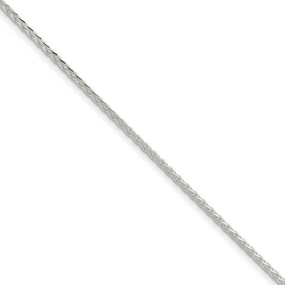 925 Sterling Silver Lobster Claw Closure 2.15mm Sparkle Cut Round Spiga Chain Bracelet 7 Inch - Link Bracelet for Women