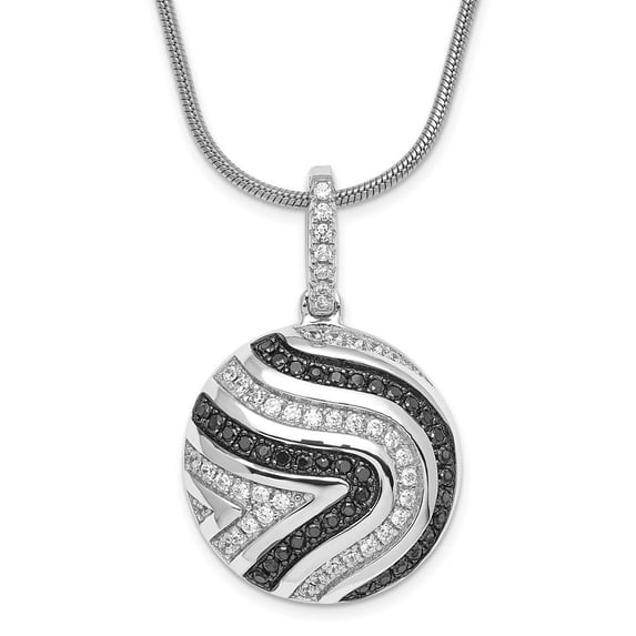 925 Sterling Silver Lobster Claw Closure and Cubic Zirconia Brilliant Embers Necklace 18 Inch Pendant Necklace for Women