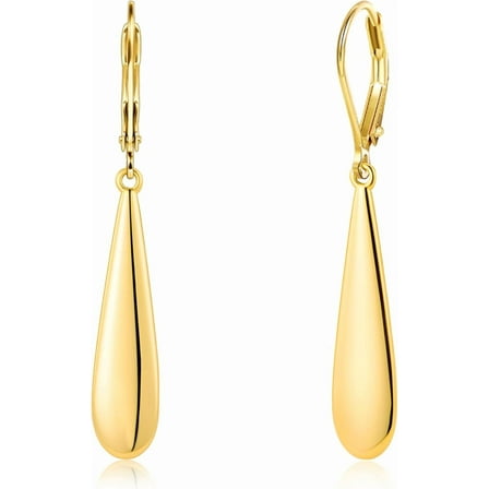 925 Sterling Silver Long Teardrop Dangle Earrings for Women Hypoallergenic Drop Leverback Earrings Trendy Silver Long Teardrop Dangle Earings for Jewelry Gifts
