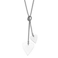 thumbnail image 1 of 925 Sterling Silver Love Heart Cable Wrap Necklace 41 Inch 16mm Wide Pendant Necklace for Women, 1 of 2