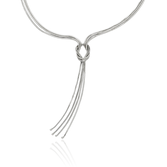925 Sterling Silver Love Knot Necklace Chain