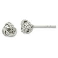 thumbnail image 1 of 925 Sterling Silver Love Knot Post Earrings 6.5x6.6mm Wide Stud Earring for Women - .9 Grams, 1 of 2