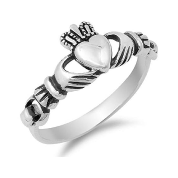 925 Sterling Silver Love Of Claddagh Ring Size 10