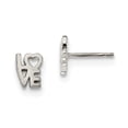thumbnail image 1 of 925 Sterling Silver Love Post Earrings; for Adults and Teens; for Women and Men, 1 of 1
