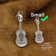 thumbnail image 1 of 925 Sterling Silver Lovely Musical Pendant Cute Guitar Model TA335 Small Size Pendant Only, 1 of 7