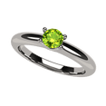 thumbnail image 1 of 925 Sterling Silver Lucita Solitaire Birthstone Ring w/ Simulated Birthstone - August - Size 10.5, 1 of 7