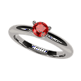 thumbnail image 1 of 925 Sterling Silver Lucita Solitaire Birthstone Ring w/ Simulated Birthstone - July - Size 4, 1 of 7