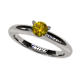 thumbnail image 1 of 925 Sterling Silver Lucita Solitaire Birthstone Ring w/ Simulated Birthstone - November - Size 9, 1 of 7
