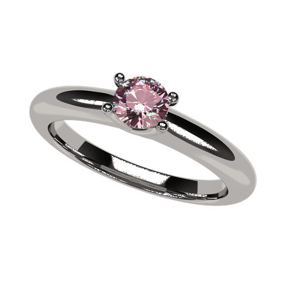 925 Sterling Silver Lucita Solitaire Birthstone Ring w/ Simulated Birthstone - October - Size 10.5
