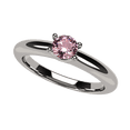thumbnail image 1 of 925 Sterling Silver Lucita Solitaire Birthstone Ring w/ Simulated Birthstone - October - Size 6, 1 of 7