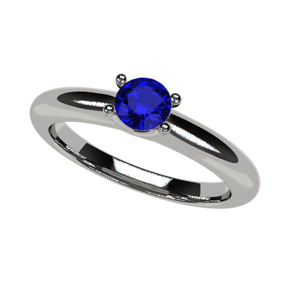 925 Sterling Silver Lucita Solitaire Birthstone Ring w/ Simulated Birthstone - September - Size 11.5