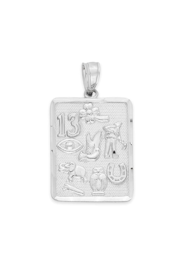 925 Sterling Silver Lucky Charm Pendant - Protection Jewelry, Good Luck Gifts for Women - Golden Fire