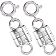thumbnail image 1 of 925 Sterling Silver Magnetic Necklace Clasps and Closures,Gold and Silver Magnetic Clasp Converter for Jewelry Making Supplies,Chain Extender Connector for Small Necklace Bracelet, 1 of 6