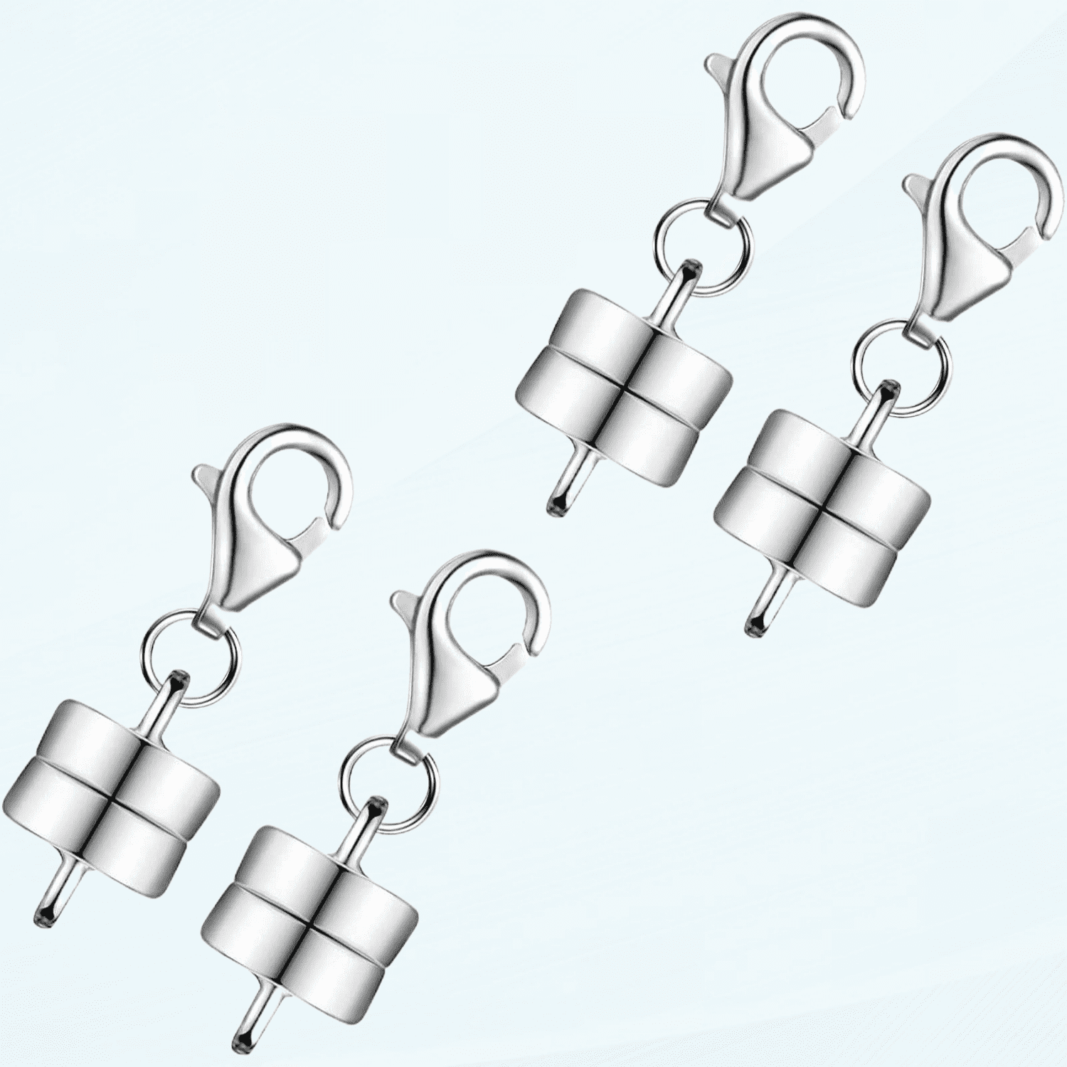 925 Sterling Silver Magnetic Necklace Clasps and Closures Magnetic