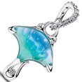 thumbnail image 1 of 925 Sterling Silver Manta Ray Dangle Charm for Bracelet Charms Bangle Pendant Jewelry, 1 of 4